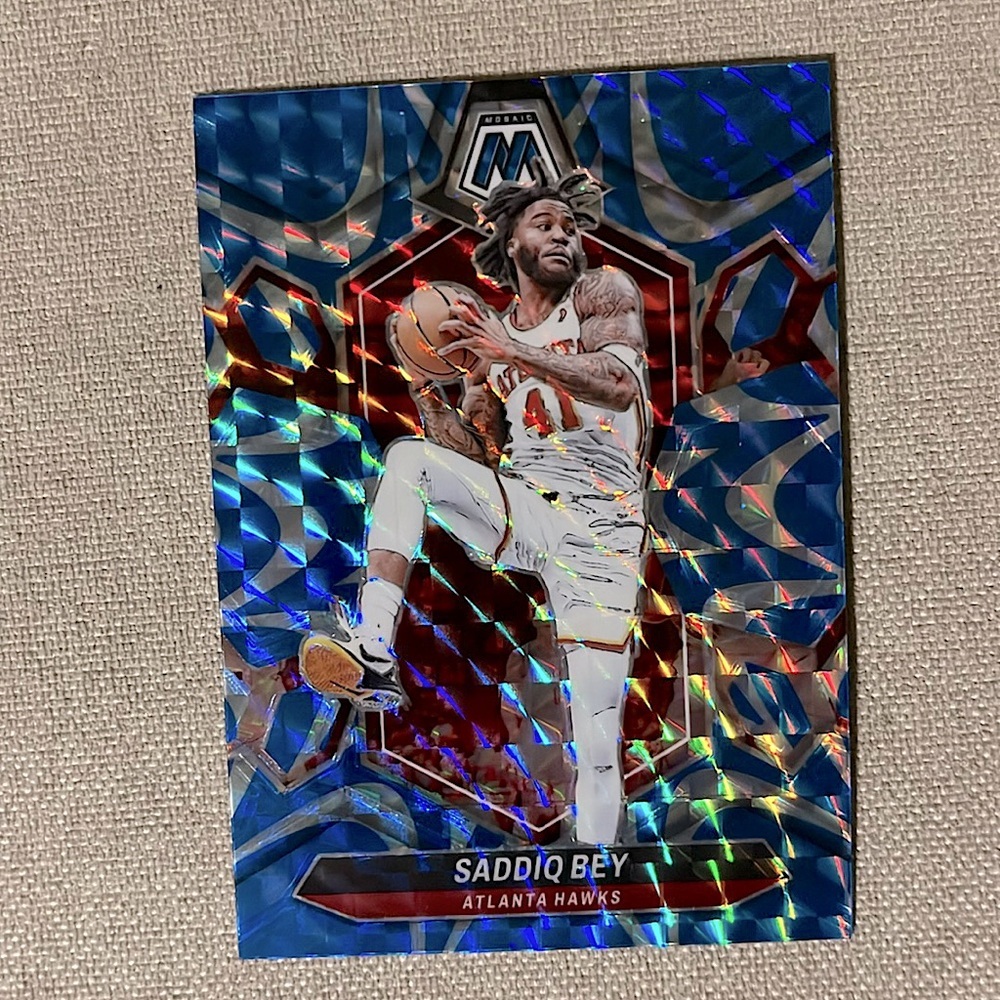 Saddiq Bey 23-24 Panini Mosaic Blue Atlanta Hawks NBA Basketball Sports Card